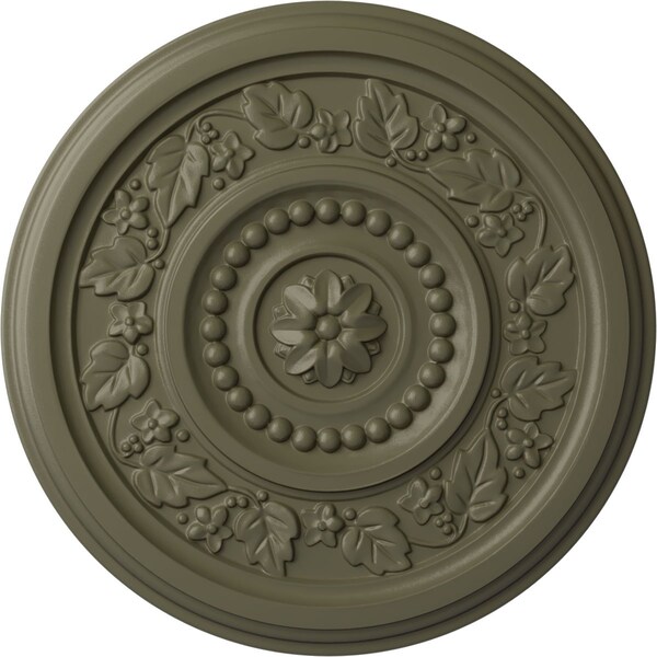 Ekena Millwork Marseille Ceiling Medallion (Fits Canopies up to 4 1/4"), 16 1/8"OD x 5/8"P, Spartan Stone CM16MASSF - main